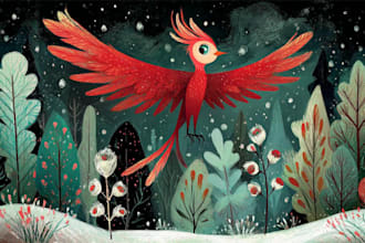 draw children book illustrations and kids cover illustration