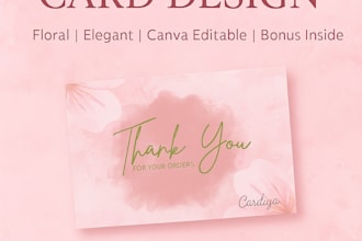 design thank you card in 24 hours