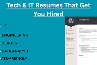 write a job winning resume for IT, engineering, or tech