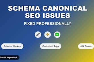 schema markup canonical issues and technical SEO errors