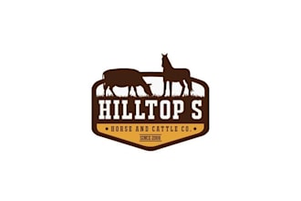 design unique horse and cattle company logo