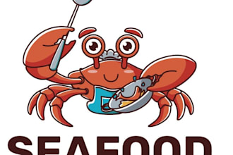 make an awesome sea food logo for your business in 12 hours