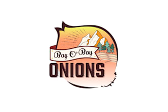 create a modern custom agriculture onion farming logo design