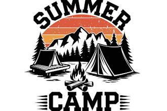 design amazing summer camp logo with free source files