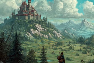 do fantasy background and landscape