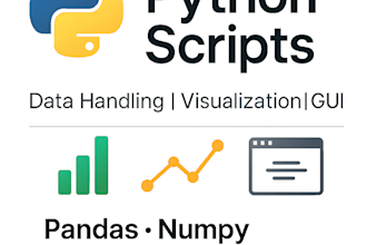 create python scripts for data tasks or simple guis