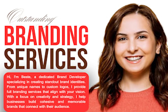 create a compelling business name, slogan, logo and website