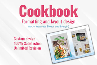 professional cookbook formatting and layout design