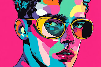 draw amazing retro comic pop art style of your photo