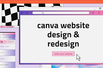 design proffesional website in canva