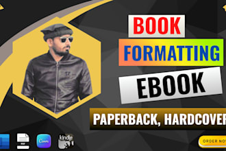 edit, format and publish book on amazon KDP, ebook and paperback fomatting