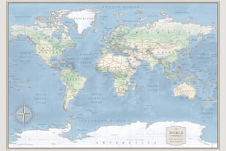 create topographic attractive map in a unique style