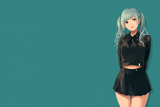 draw a pretty anime character in my style