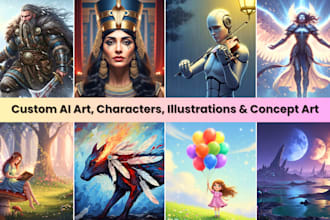 create custom ai art, characters, illustrations, and concept art