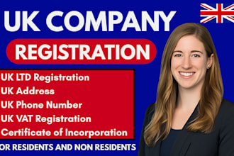 register UK ltd company with vat for non residents and provide UK office address