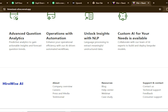 create landing page of website