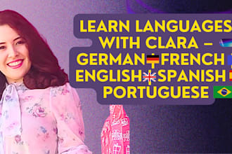 teach you english, portuguese, spanish, french or german