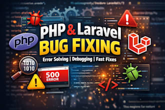 fix PHP and laravel bugs, errors, and issues