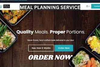 sheet pan meal prep shopify website, food delivery catering sea food store