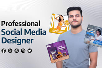 design facebook and instagram ads, creative ad images and social media post