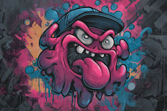 design cool graffiti art for your logo or name