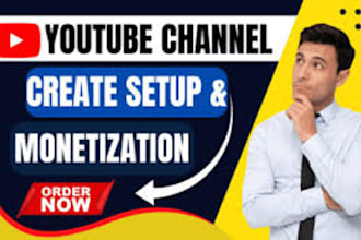 create and setup youtube channel and design logo and banner