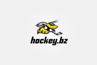 design pictorial ice hockey training logo