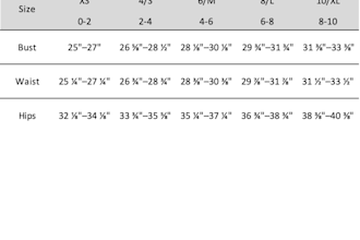create professional clothing size charts for your brand