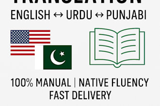 translate english to urdu or punjabi professionally