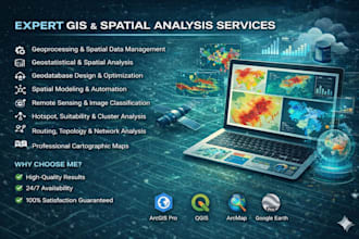 provide gis mapping and spatial analysis using arcgis pro qgis