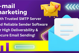 provide you kumomta, powermta, AWS ses SMTP server for email markting solution