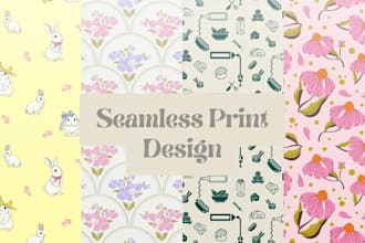 design seamless and placement prints for babies and womens