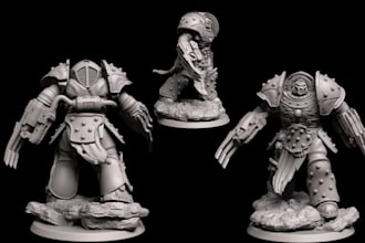 create 3d printed warhammer 40k heroes for table top game