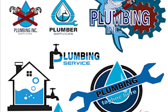 create construction, roofing, plumbing, electrician or cleaning logo