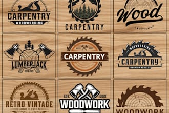 make modern woodworking, furniture, and carpentry logo