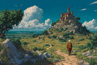 concept art, game art asset, fantasy landscape illustration