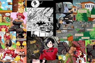 draw graphic novel nsfw furry comic book design storyboard manga comic cover art