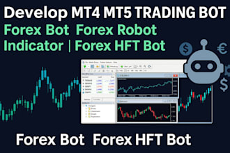 develop mt4 mt5 trading bot, forex bot, forex robot, indicator, forex hft bot