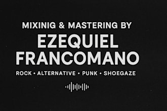 mix and master your rock, emo, hardcore, indie or metal song