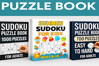 design custom puzzle books for amazon KDP