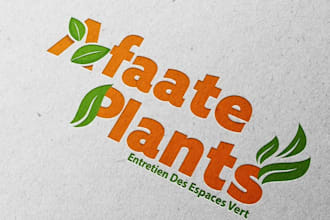 design gardening, ranch, field, farm, plants, organic logo