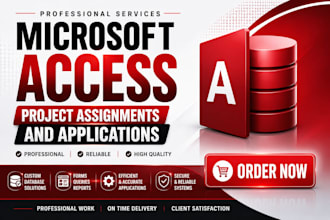 develop microsoft access database project and assignments