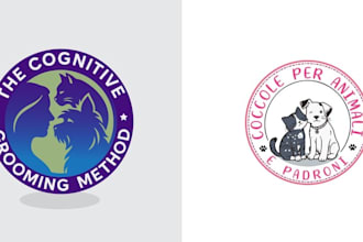 make minimalist pets, cat, dog and animal supply logo design