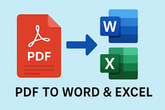 do PDF to word, excel, or any format conversion fast