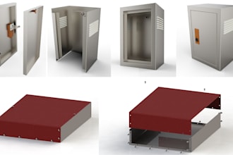 design sheet metal enclosures and dxf for laser cutting