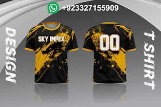 do sublimation t shirt design i will provided you best service in customized