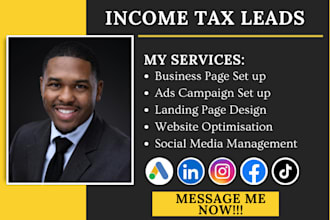 income tax leads tax preparation income tax website income tax leads