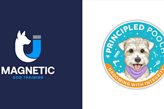 do pet care dog cat farm or animal logo with copyright