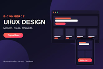 design a modern ecommerce website UI UX in figma