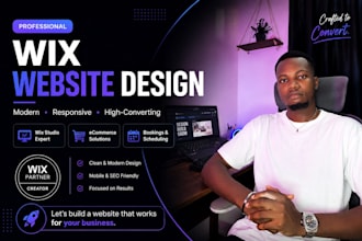 design and transfer wix studio website, wix website redesign, wix, wix studio